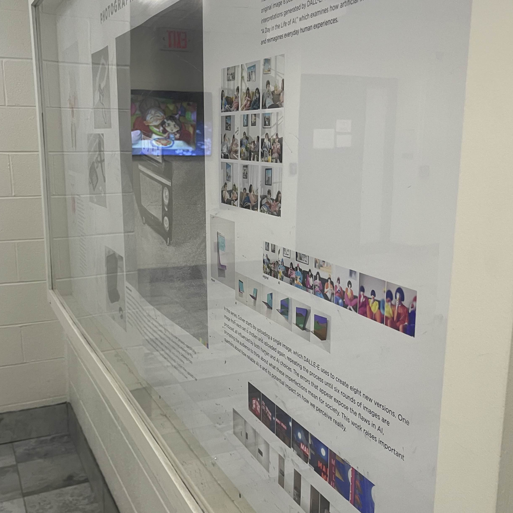 These are displays at Sheridan we pass frequently. The glass that protects the display has a super specific sound.