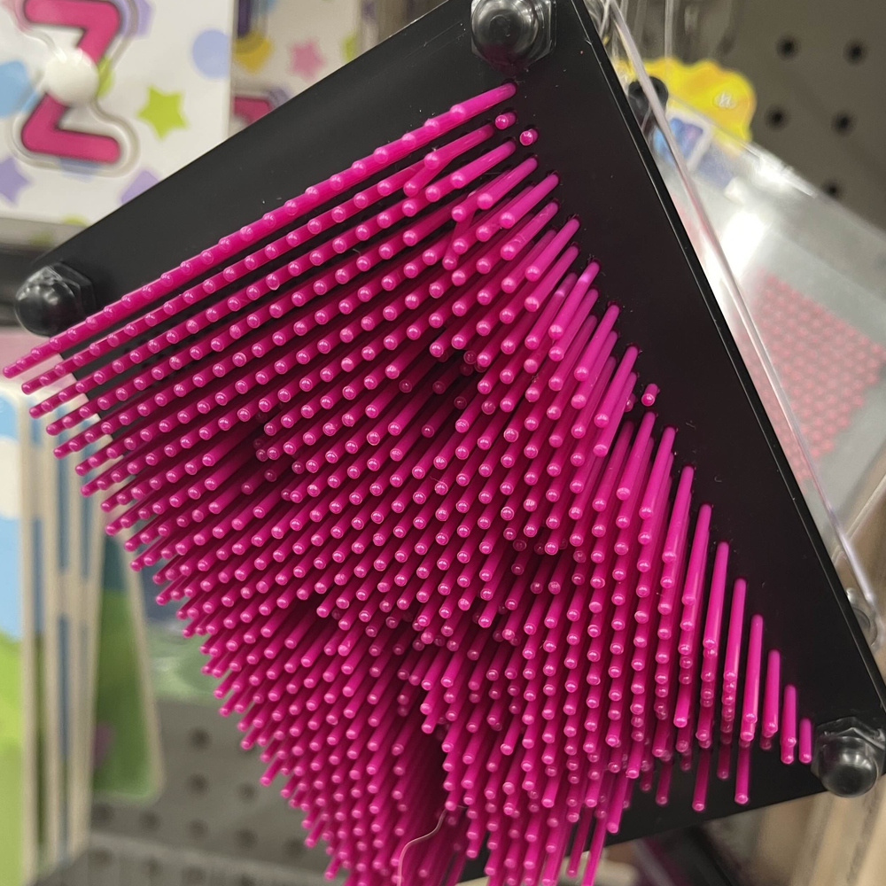 This was another toy I found in the store, the sound was super nostolgic to me. I had one of those toys when I was younger, I loved it to bits. The prickley sound it makes is very amusing. 