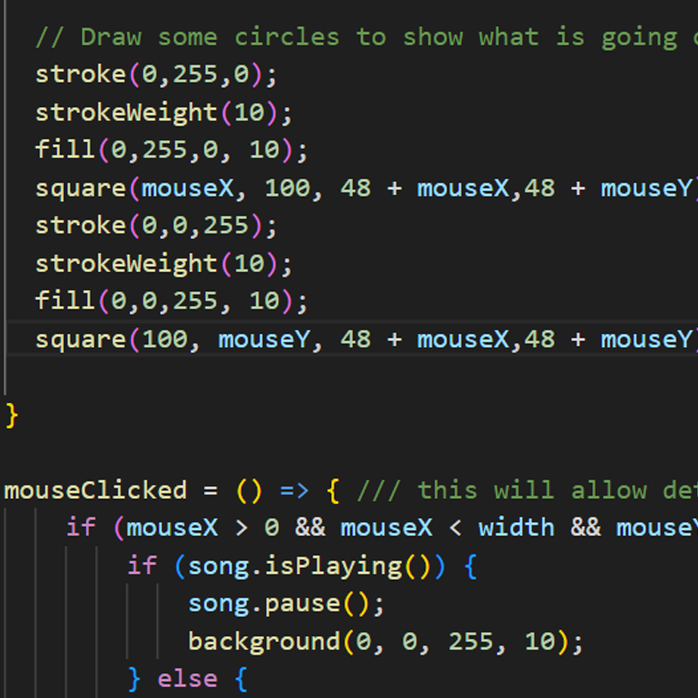 First thing I did was try to mess around with basic shapes. I ended up just changing the size and the position of some circles.