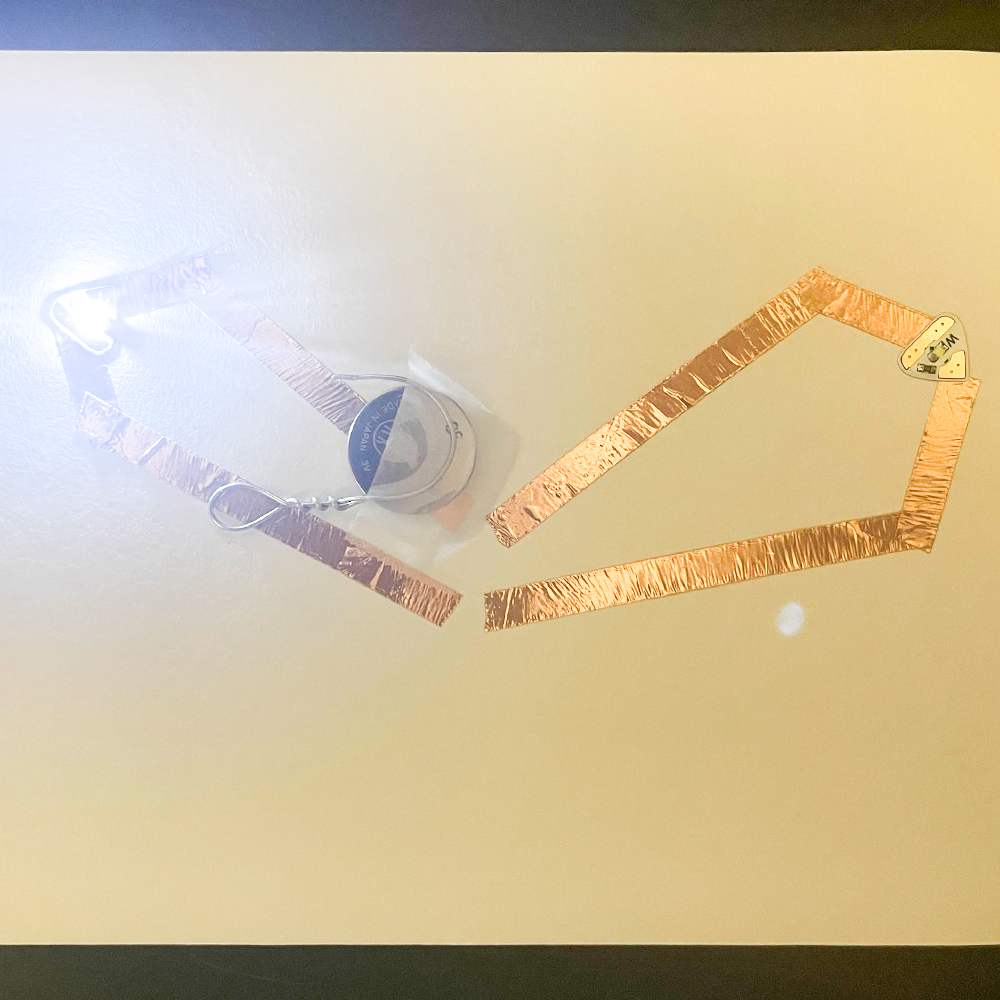 For some reason, I wanted to make a butterfly circuit. It only worked with one wing thought.